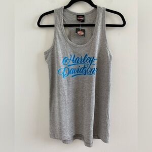 Harley-Davidson Grey Graphic Tank Top Size Small